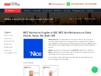 NICE Gate barrier dubai, NICE gate barrier supplier in uae - NICE UAE