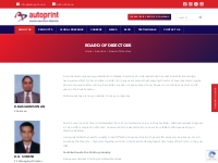 Board of Directors - Autoprint Machinery Manufacturers