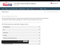 AutoTrip car rental terms and conditions of the Rental Agreement