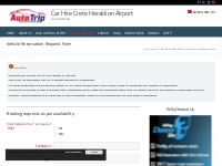 AutoTrip reservation - request form - Online car rental booking form