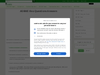 ADBMS Viva Questions Answers - ADBMS Short Questions Answers - Avatto