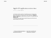 Apple iOS application review time   Aviran