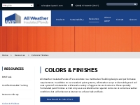 Colors and Finishes - All Weather Insulated Panels.