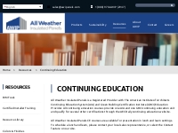 Continuing Education - All Weather Insulated Panels.