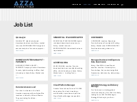 Job list - Azza Consulting