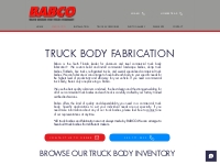 Truck Body Fabrication | BABCO Truck Bodies
