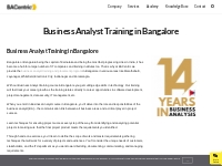 Business Analyst Training in Bangalore | BACentric Solutions