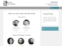 Meet our team at Back   Body Health  - Back   Body Health