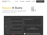 Ask a free quote - Backend Development Company