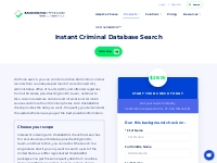US OneSEARCH instant criminal database search
