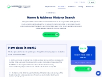 US OneTRACE Name and Address History Search