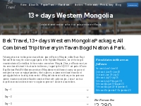 13+ days Western Mongolia All Combined Trekking Package   Bek Travel