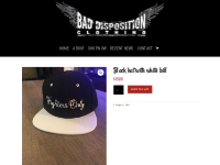 Black hat with white bill | Bad Disposition Clothing