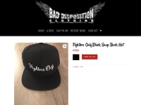 Fighters Only Black Snap Back Hat | Bad Disposition Clothing