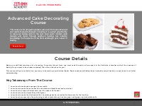 Advanced Cake Decorating Course - Baking Classes in Chennai