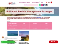 Bali Nusa Penida Honeymoon Packages - 2023/2024