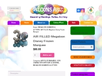 AIR FILLED Megaloon Disney Frozen Marquee | Balloon Delivery Perth