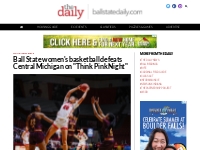 Ball State women's basketball defeats Central Michigan on  Think Pink 