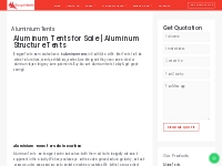 Aluminum Tents for Sale | Aluminum Tents Manufacturers Africa
