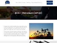 BCS -- Petroleum API Q1 - Barile Consulting