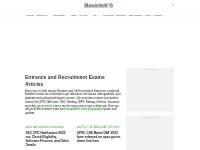 Entrance and Recruitment Exams Articles - Basictell