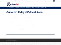 Correction Policy of Bdview24.com