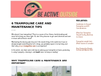 6 Trampoline Care And Maintenance Tips - Be Active Outside