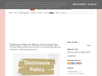Beauty and Personal Grooming: Disclosure Policy for Beauty & Grooming 