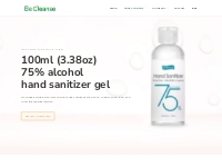100ml (3.38oz) Hand Sanitizer Gel 75% Alcohol-Based - BeCleanse