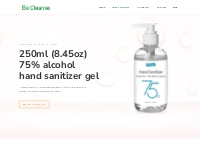 250ml 8oz Hand Sanitizer Gel 75% Alcohol-Based - BeCleanse