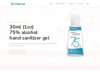 30ml 1oz Hand Sanitizer Gel 75% Alcohol-Based - BeCleanse