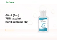 60ml 2oz Hand Sanitizer Gel 75% Alcohol-Based - BeCleanse