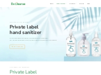 Private Label Hand Sanitizer, Custom Logo and Labels - BeCleanse