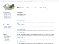 Be CSV, Free CSV Convert tool online, Just Make CSV Easy!