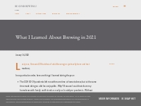 What I Learned About Brewing in 2021