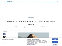 How to Allow the Peace of Christ Rule Your Heart | Peace of Christ Be 