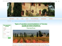 Types of vacation accommodations in Tuscany