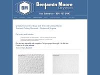 Benjamin Moore Drywall   Textured ceilings   repair | Richmond Virgini
