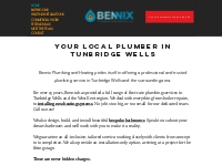 24/7 Plumbing Tunbridge Wells | Bennix United Kingdom