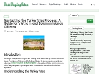 Navigating the Turkey Visa Process: A Guide for Vietnam and Solomon Is