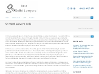 Criminal Law Firms in Delhi - Top Advocates for Crime Issues