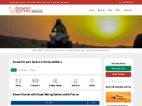 Desert Safari with Quad biking in Dubai