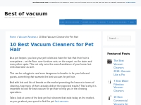 10 Best Vacuum Cleaners for Pet Hair - Best of vacuum