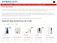 RO+MF Water Purifiers in India - Price List   Reviews (2019)