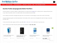 Eureka Forbes Aquaguard Water Purifiers: (RO UV UF) Reviews   Price