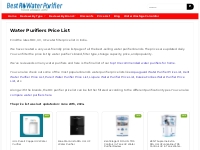 Water Purifier Price List in India - RO/UV/UF Water Filter May 9, 2024