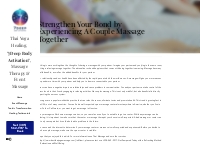 Strengthen Your Bond by Experiencing A Couple Massage T...