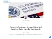 Canadian Employers, Beware! New Self-Isolation Rules from Service Cana