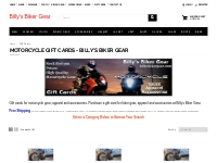 Motorcycle Gift Cards - Billy's Biker Gear