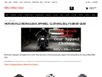 Motorcycle Riding Gear, Apparel, Clothing, Billy's Biker Gear